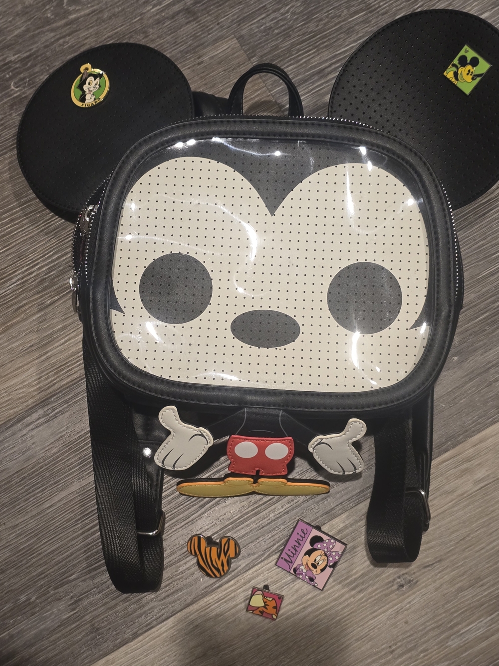 Loungefly Funko Pop Disney Mickey Mouse Pin Trader Mini Backpack Bundle + 5 Pins
